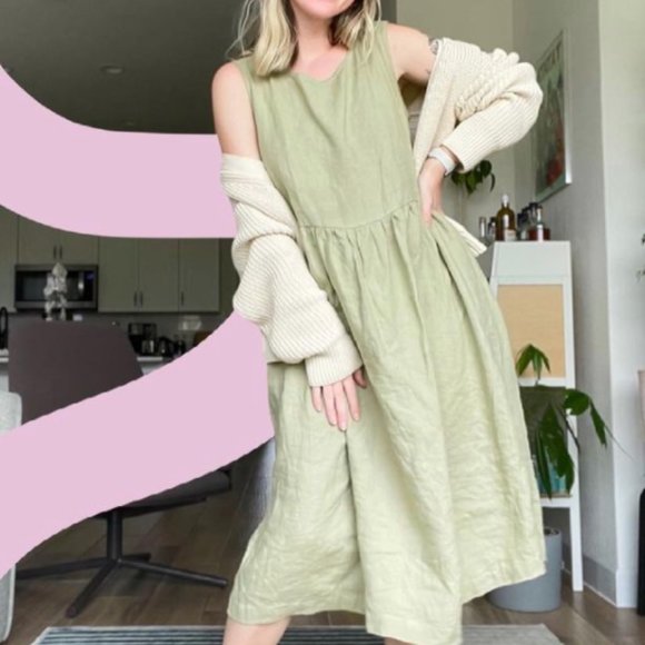 Smock linen dress - Picture 1 of 3